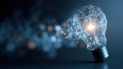 glowing network bulb idea concept