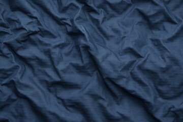 Fototapeta premium Wrinkled Navy Ripstop Nylon under Cloudy Sky Lighting – Visible Reinforced Pattern