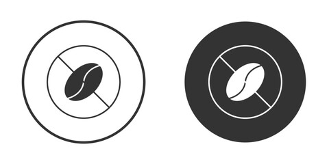 Caffeine free icon, flat vector simple element illustration from editable concept
