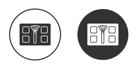 Blusher icon, flat vector simple element illustration from editable concept