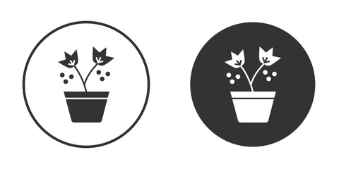 Berry shrubs and vines icon, flat vector simple element illustration from editable concept