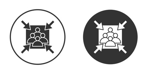 Assembly point icon, flat vector simple element illustration from editable concept