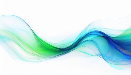 flowing abstract waves of blue green and cyan on white background for modern technology or nature design use

