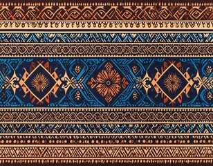 Intricate repeating tribal pattern