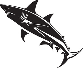 Obraz premium shark fish silhouette