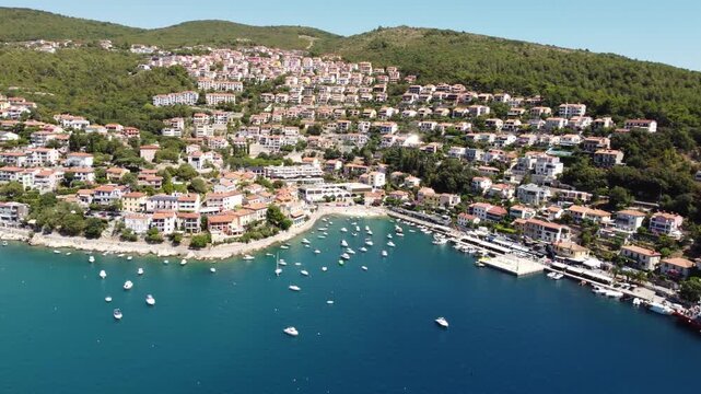 Aerial Drone Footage of Rabac &ndash; Scenic Adriatic Coastal Town