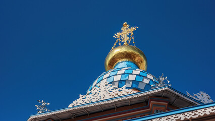 The dome of the Peter and Paul Cathedral in Kazan.