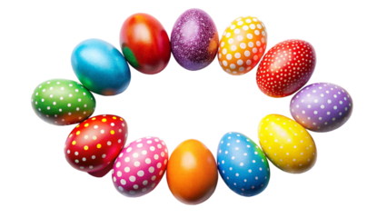 colored easter eggs
