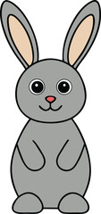 Fototapeta premium bunny clipart vector illustration on transparent background