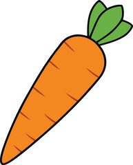 carrot clipart vector illustration on transparent background