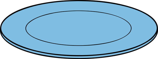 dinner plate clipart vector illustration on transparent background