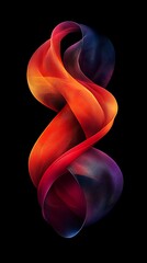 Naklejka premium Abstract flowing ribbon bright color motion photos