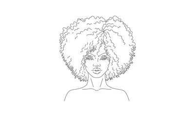 Back View of a women with Curly Hair