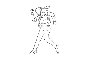 Outline of a Dancing Girl