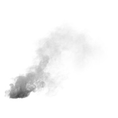 Smoke on white transparent background, Clouds