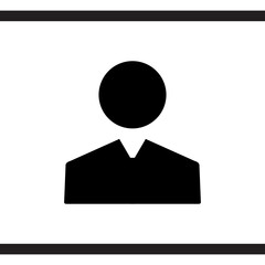 User icon vector. Profile symbol in trendy flat style. Profile vector icon illustration isolated on white background