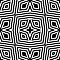 Seamless pattern. Rhombuses, kites, stars ornament. Geometrical backdrop. Abstract background. Ethnic motif. Geometric figures wallpaper. Digital paper. Ethnical textile print. Web design. Vector art