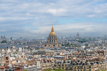 Scenic View of Paris and the Golden Dome of Les Invalides