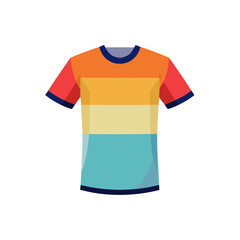 Colorful T Shirt Icon Isolated on a Transparent Background