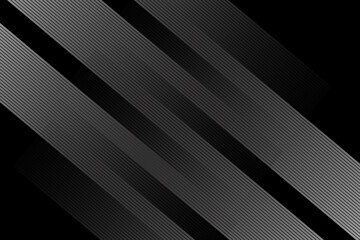 Obraz premium Abstract Black and White Line Wave Background Vector, Modern Geometric Wireframe Design
