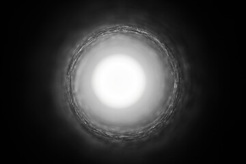 abstract black and white circular photo image.