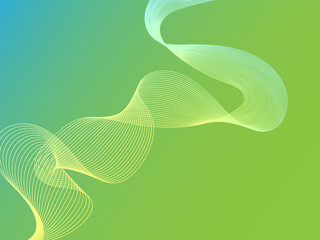 Colorful Abstract Wave Line Background Vector, Vibrant Gradient Flow Design