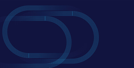 Abstract Blue Circular Lines Background Vector, Modern Geometric Wave Pattern Design. 