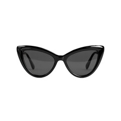 Trendy Stylish Black Cat Eye Sunglasses Isolated