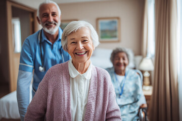 Elderly People with Caregiver in Nursing Home