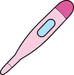 Positive digital pregnancy test icon with pink indicator