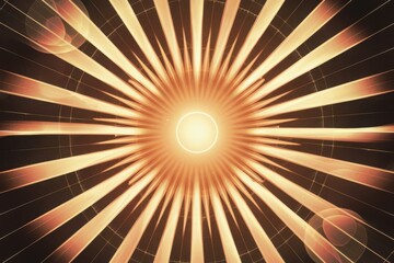 Obraz premium Radiant burst of golden light emanating from a central glow
