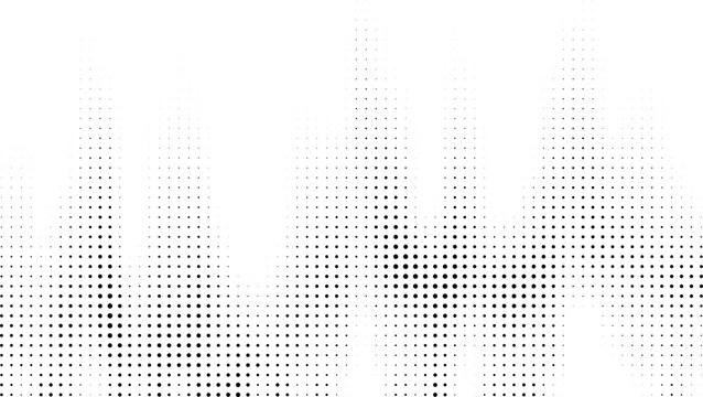 Abstract Vertical Halftone Lines with Fading Dot Gradient in Black and White Minimal Design