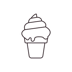 vanilla soft ice cream emoji symbol sign icon vector illustration isolated flat