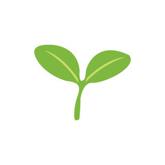 plant seedling leaf sprout emoji symbol sign icon vector illustration isolated flat