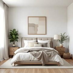 bed, room, bedroom, hotel, interior, home, furniture, luxury, house, lamp, design, apartment, pillow, comfortable, window, light, wall, bedding, decor, nobody, indoors, architecture, double, table, de