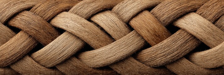 Intricate braid showcasing a beautiful blend of light and dark brown hair in an artistic pattern