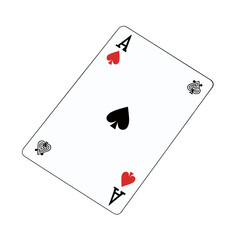 A single playing card featuring the ace of spades.