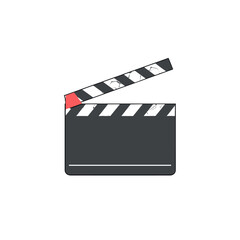 Obraz premium Movie clapperboard isolated on a clean background.