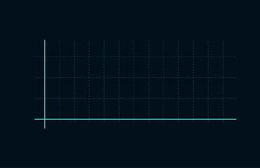 Graph Grid Lines on Dark Background for Data Representation and Visualization in Teal Hue