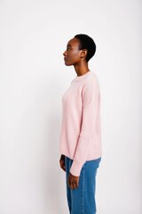 Woman in Pink Sweater - Studio Portrait