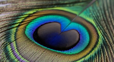 Mesmerizing Macro: Intricate Details of a Peacock Feather, Unveiling the Splendor of Peacock Feathers Up Close