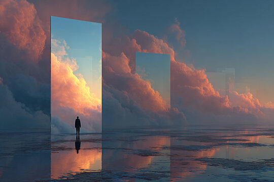 Glowing, layered digital panels floating in space, representing data flow, modern technology, and futuristic design. Perfect for tech presentations, software visuals, and digital innovation content