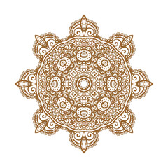 Mandala design for henna design, ,mandala art with neat lines, creative mandala art and white background