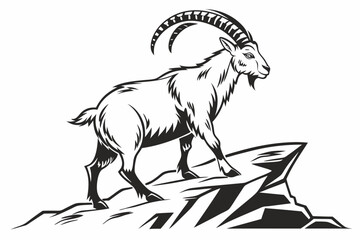goat on a rock