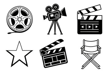 movie icons set