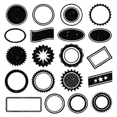 set of black badges