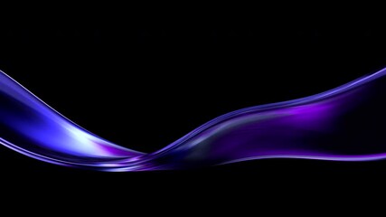 Abstract animation, background with purple glass wave, 4k seamless looped video, 3d render - Powered by Adobe