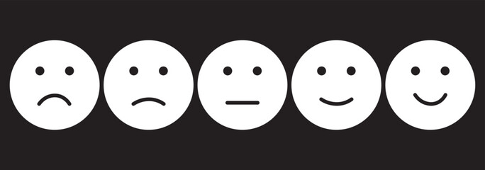 mixed emoji face expression set . Emoji faces collection. Emojis flat style. eps 10