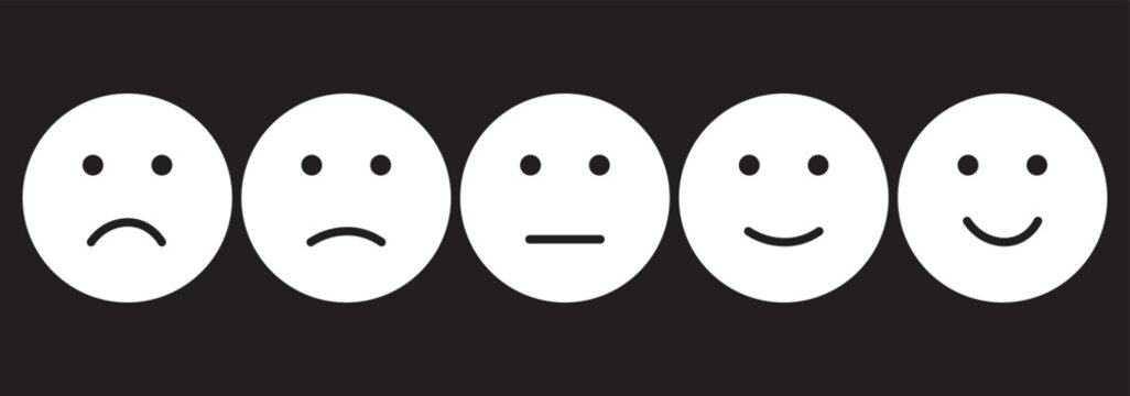 mixed emoji face expression set . Emoji faces collection. Emojis flat style. eps 10
