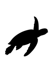Sea Turtle Silhouette Illustration